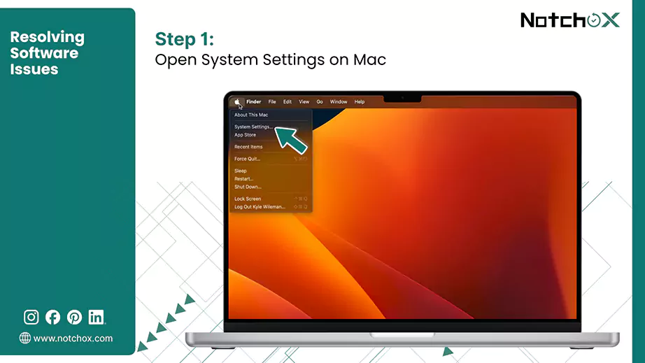 Open System Settings on Mac
