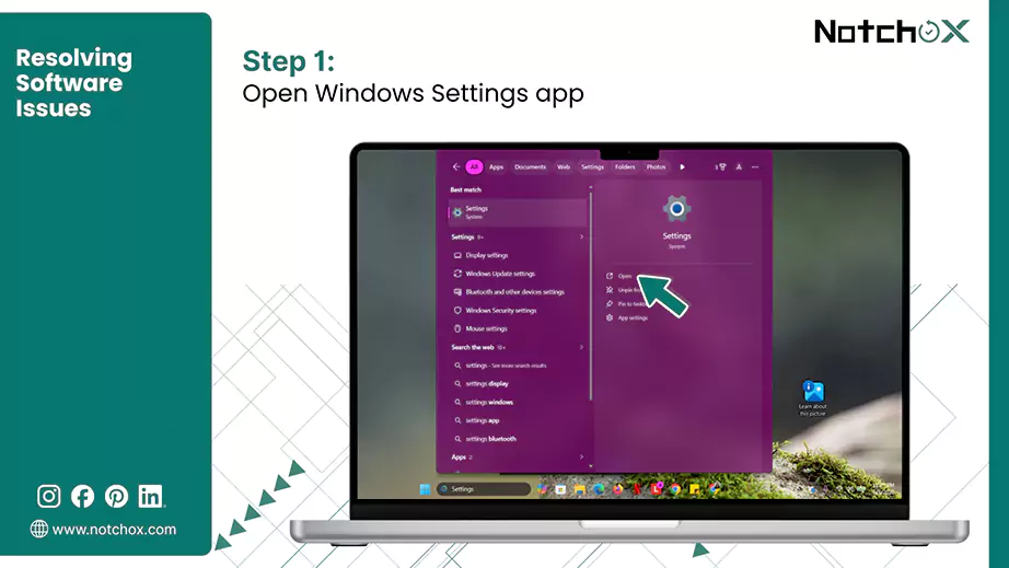 Open Windows Settings app
