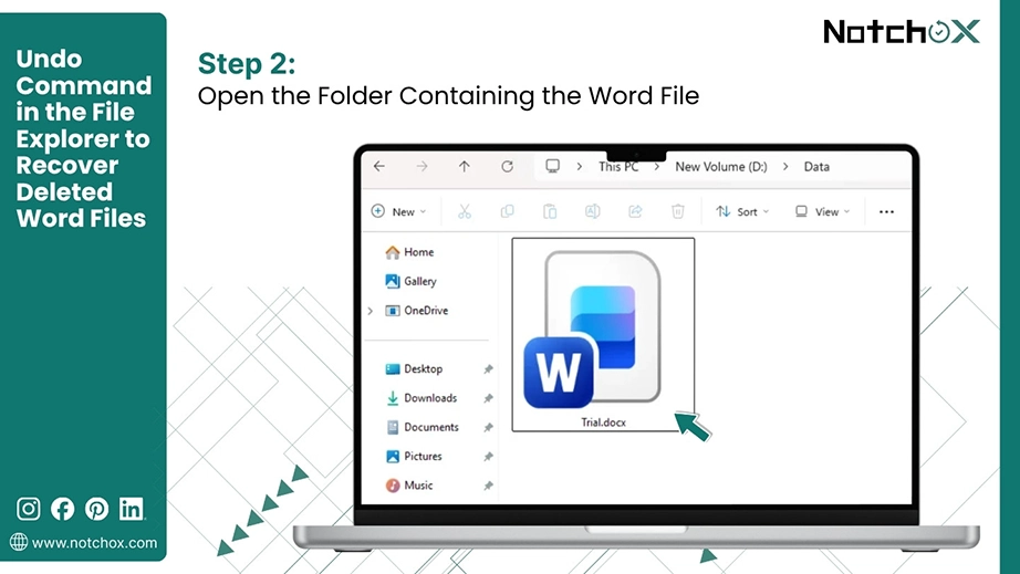 Open the Folder Containing the Word File