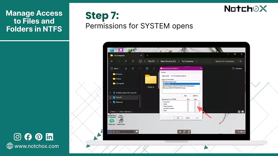 Permissions for SYSTEM opens
