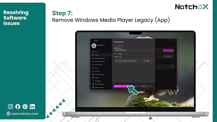 Remove Windows Media Player Legacy App