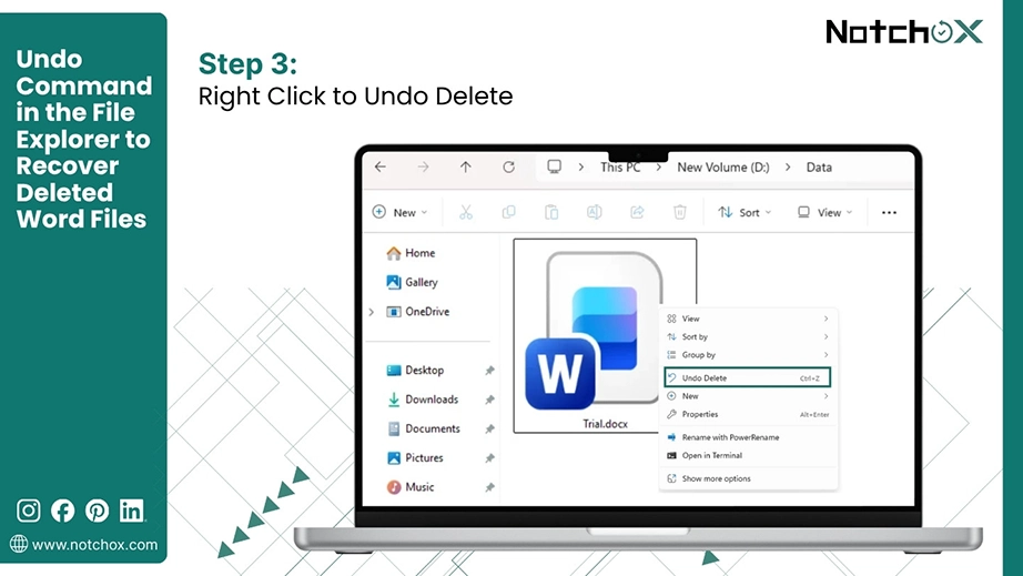 Right Click to Undo Delete