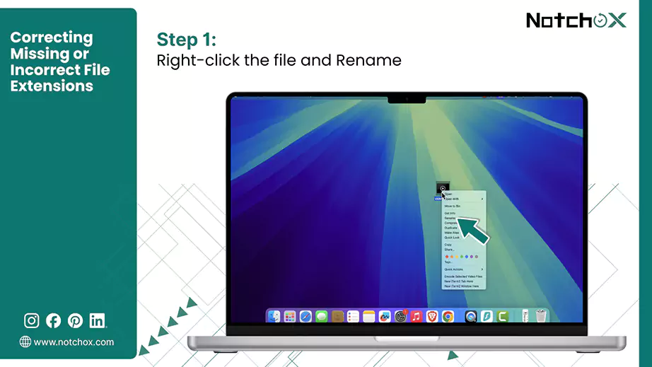 Right click the file and Rename