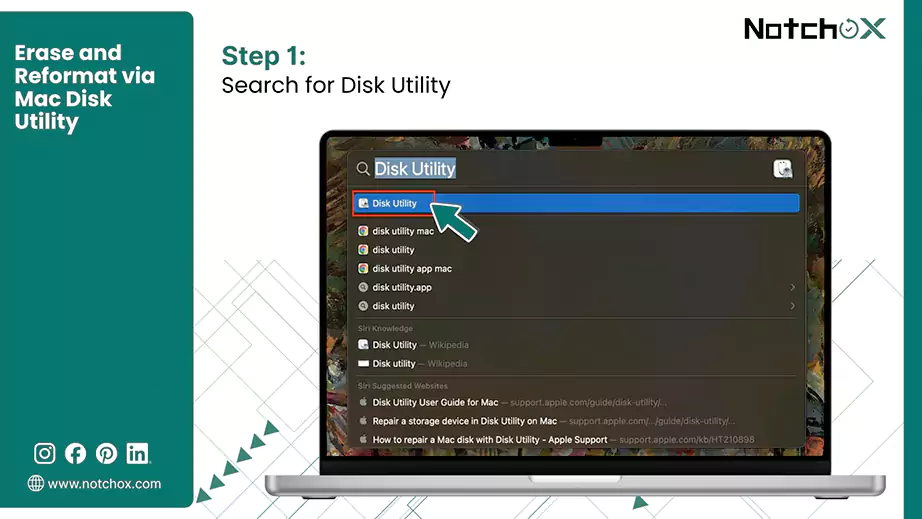 Search for Disk Utilityy