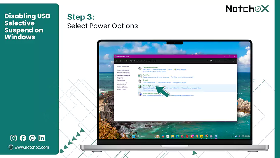 Select Power Options