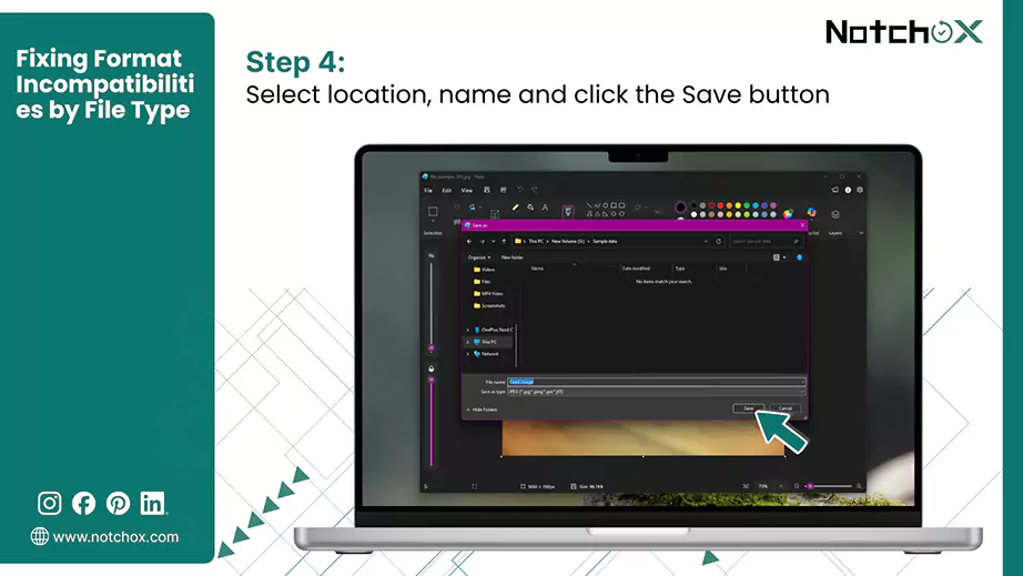 Select location name and click the Save button