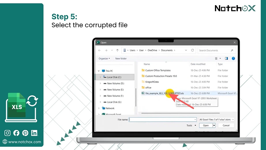 Select the corrupted file