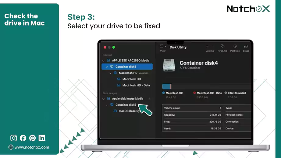 Select your drive to be fixed
