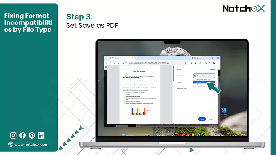 Set Save as PDF