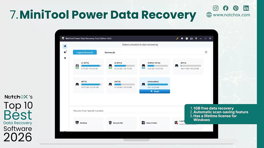 Top 10 Best Data Recovery Software MiniTool Power Data Recovery