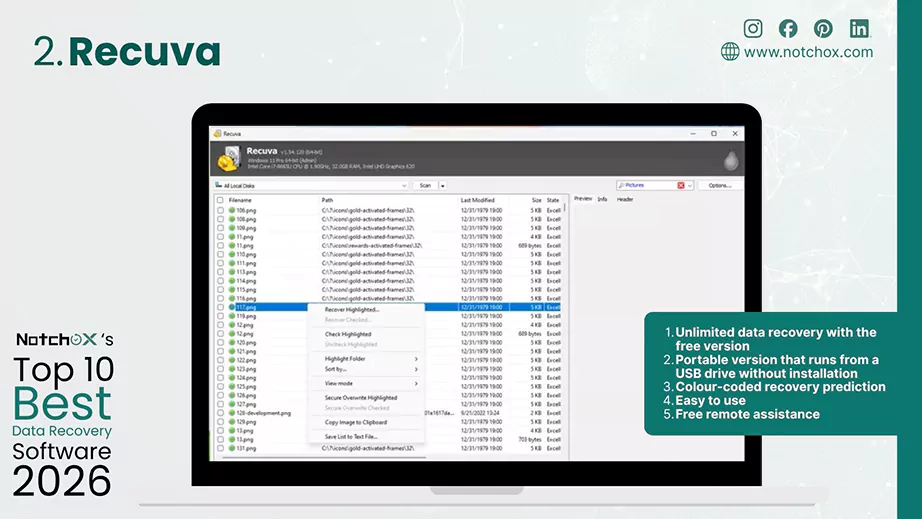 Top 10 Best Data Recovery Software Recuva