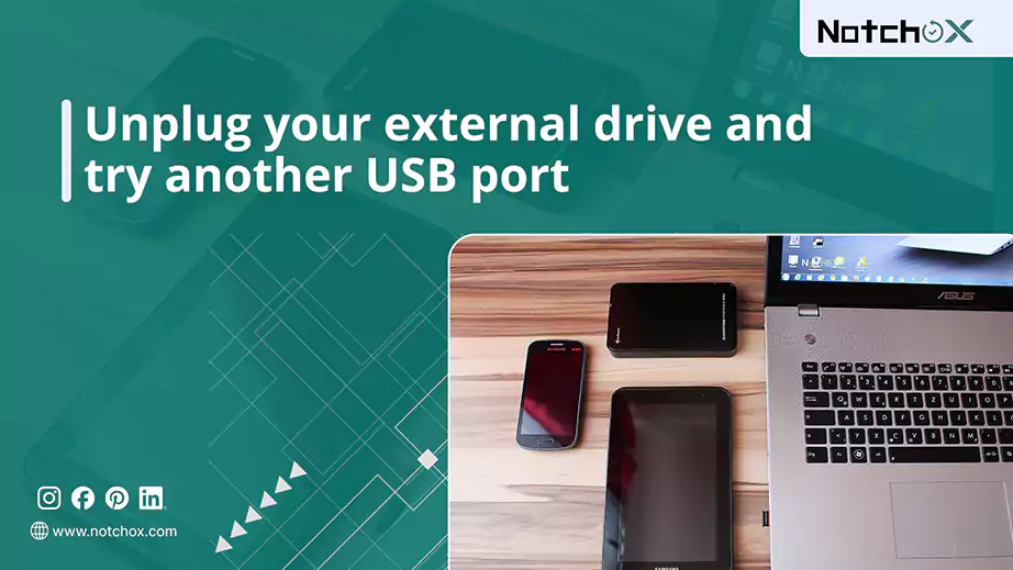 Unplug your external drive and try another USB port