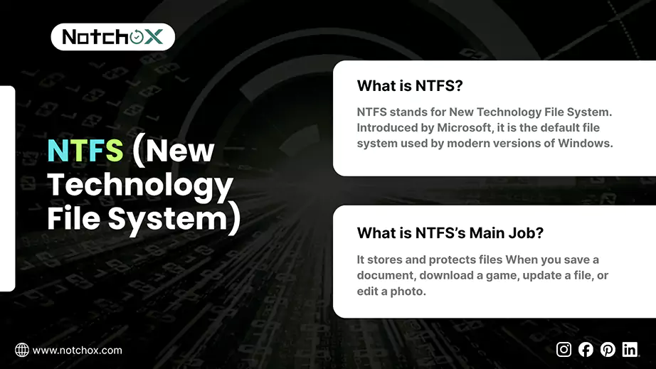What is NTFS and What is NTFSs Main Job