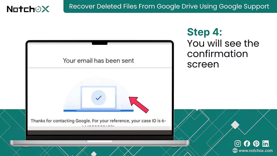 You will see the confirmation screen