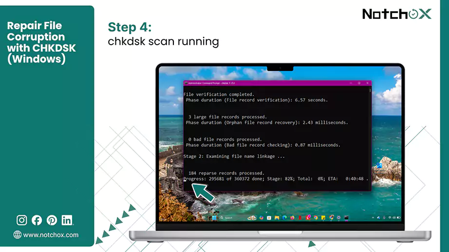 chkdsk scan running