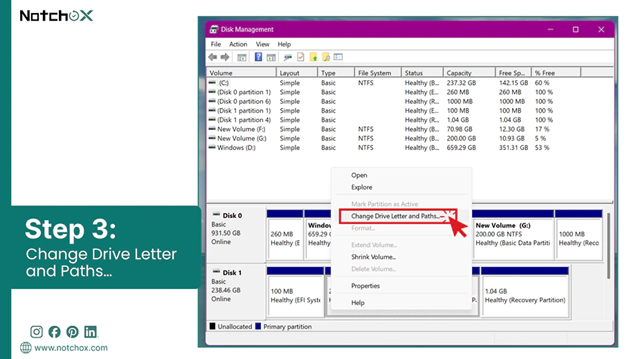 Change Drive Letter and Paths