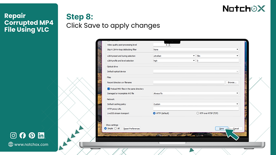 Click Save to apply changes