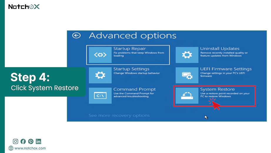 Click System Restore