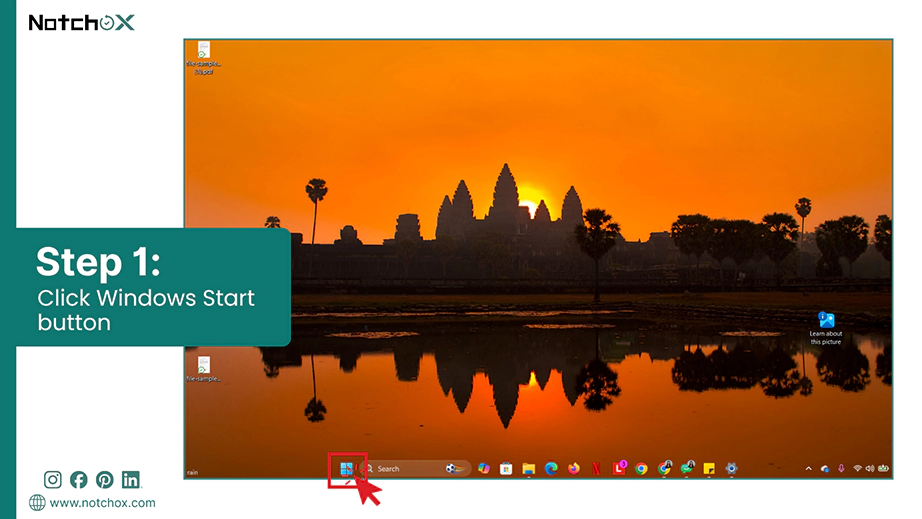 Click Windows Start button