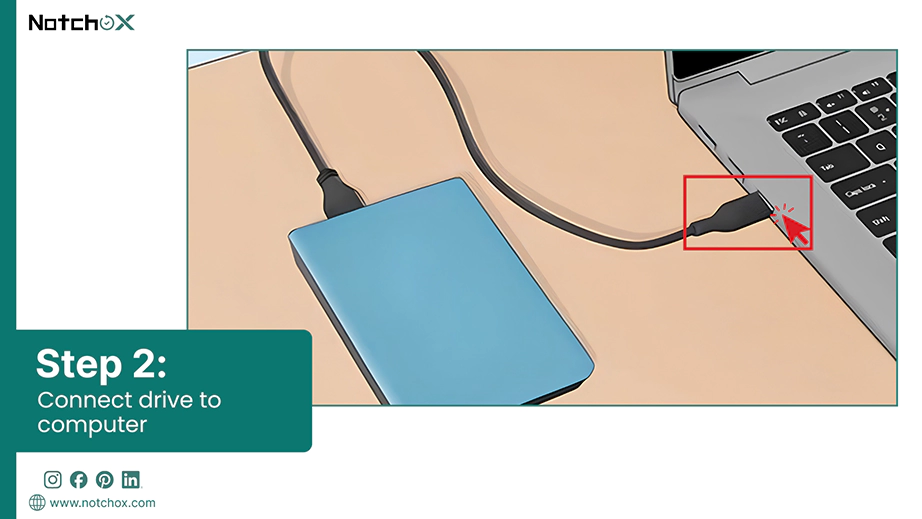 Connect drive to computer