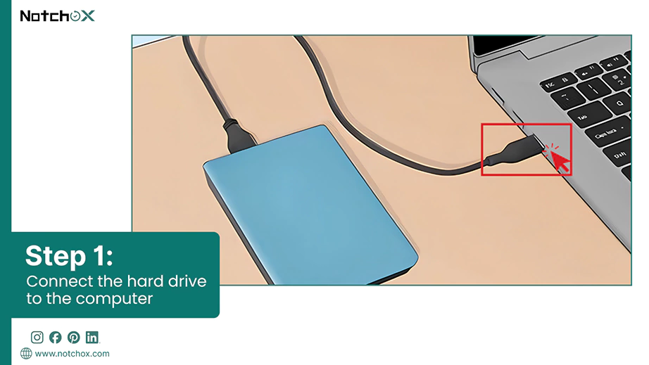 Connect the hard drive to the computer