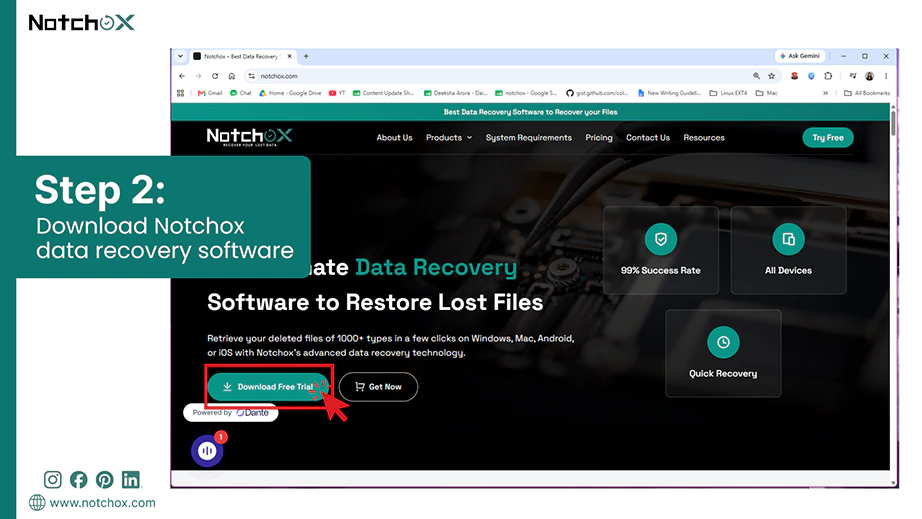 Download Notchox data recovery softwares