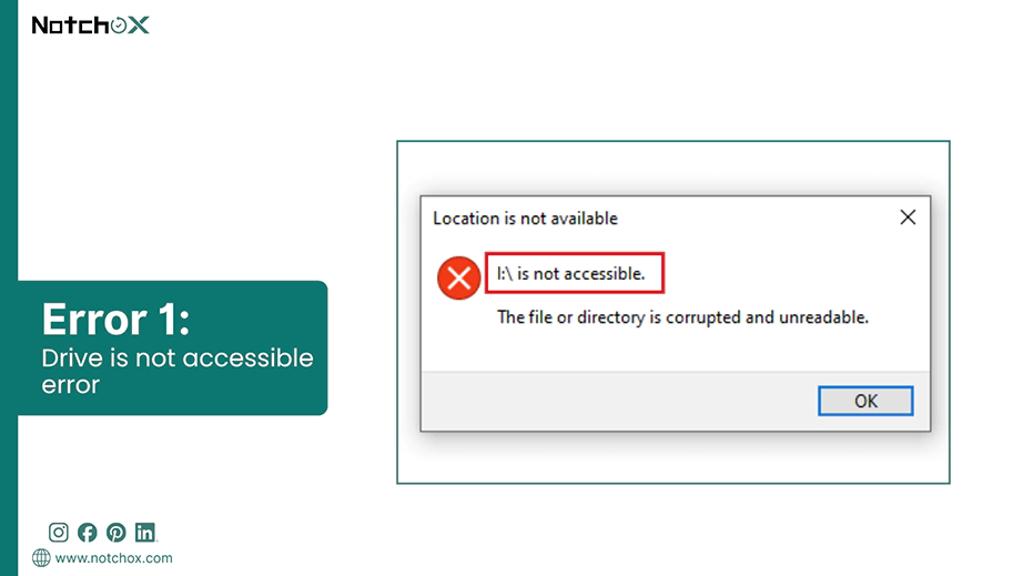Drive is not accessible error