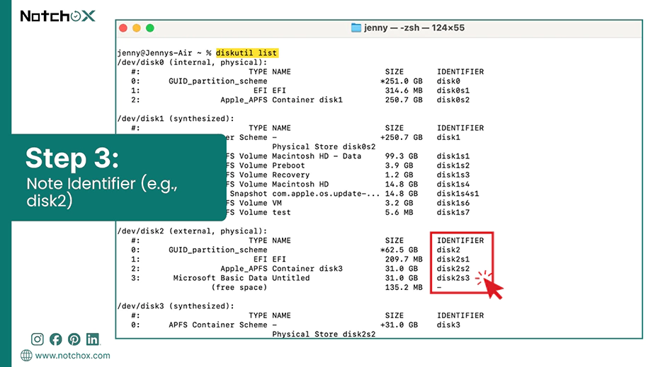 Note Identifier eg disk2