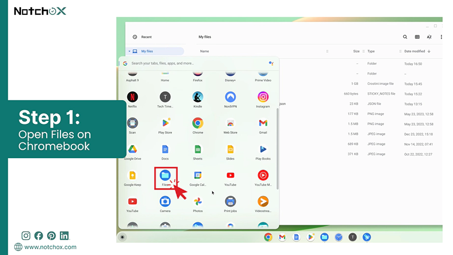 Open Files on Chromebook