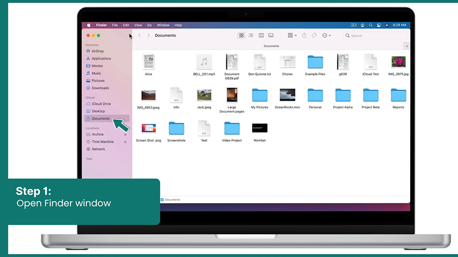 Open Finder window