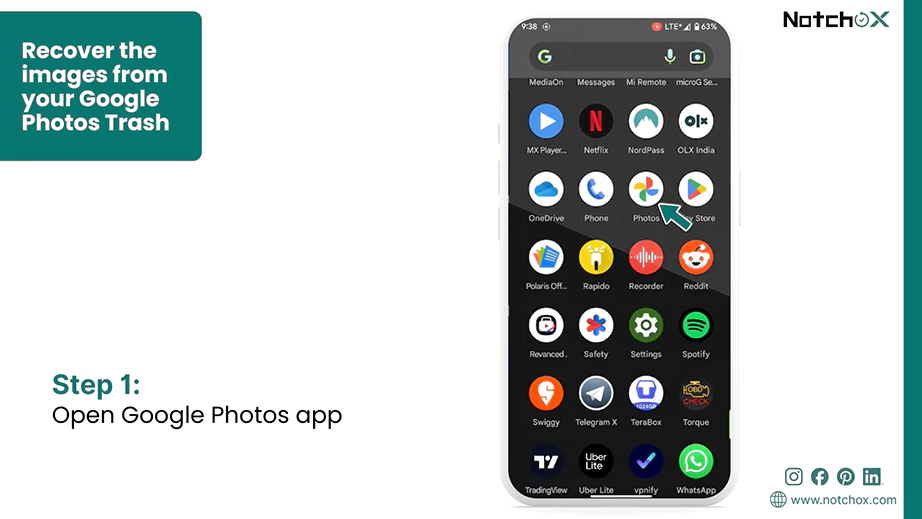 Open Google Photos app