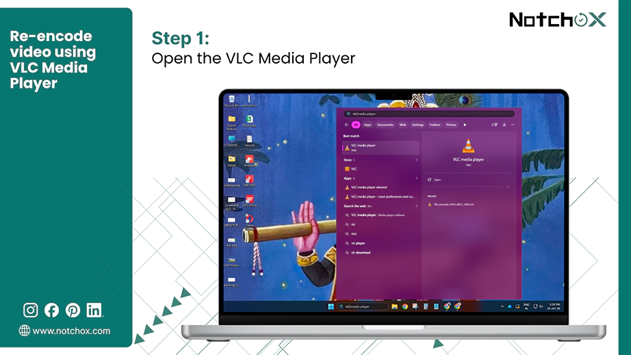 Open the VLC Media Player