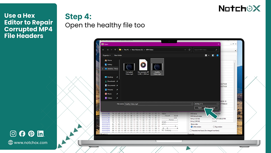 Open the healthy file