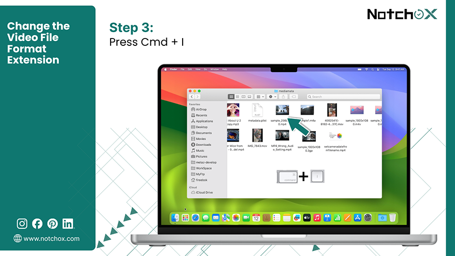 Press Cmd + I