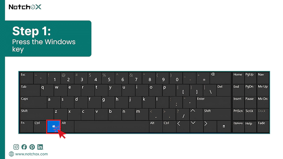 Press the Windows key