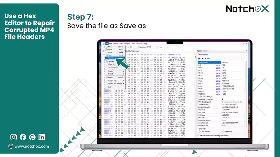 Save the file as Save as