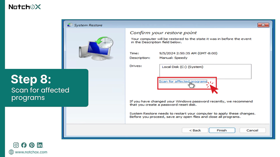Scan for affected programs