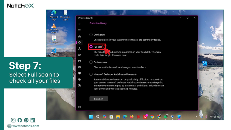 Select Full scan to check all your files