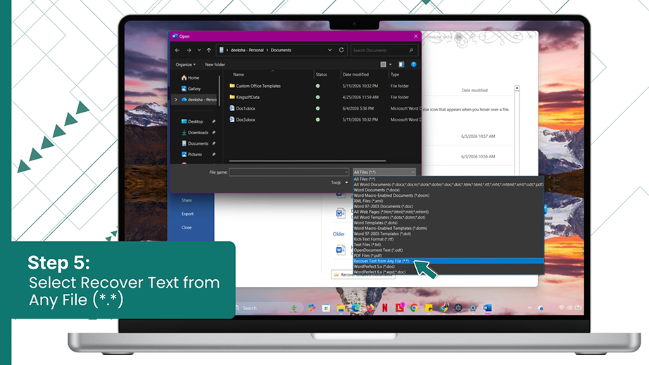 Select Recover Text from Any File (_._)