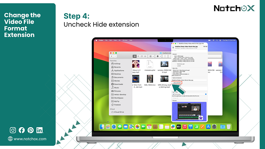 Uncheck Hide extension