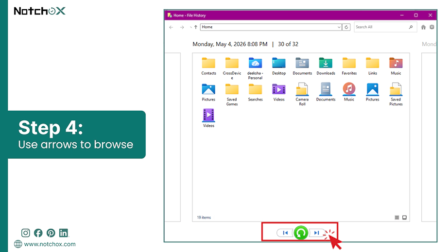 Use arrows to browse