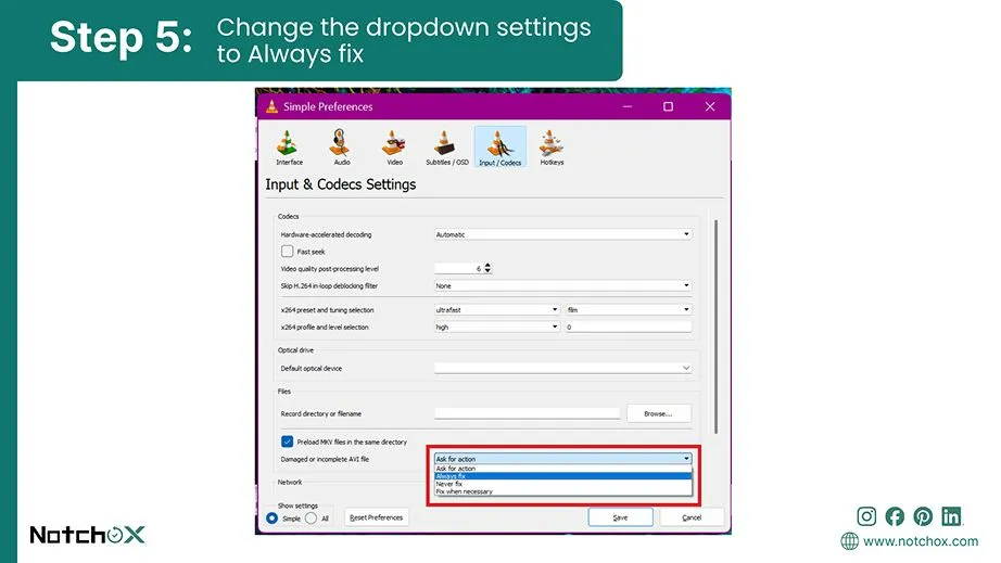Change the dropdown settings to Always fix