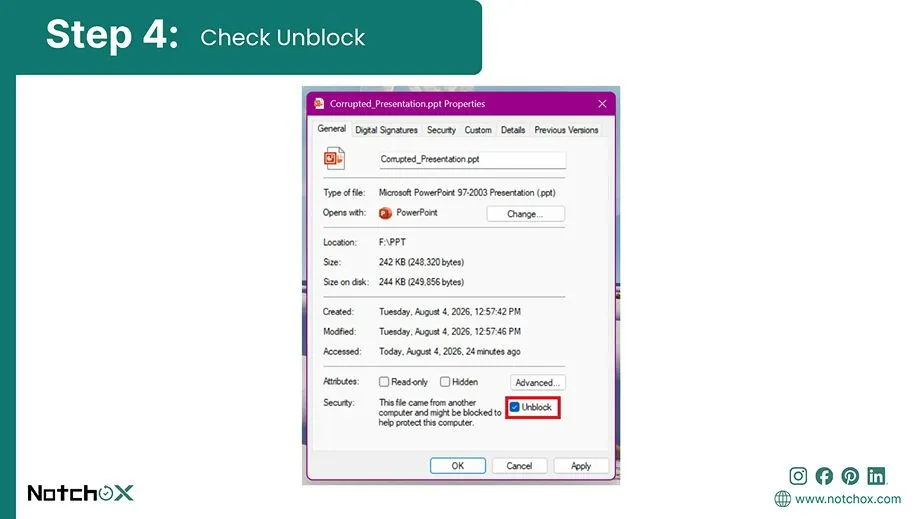check unblock