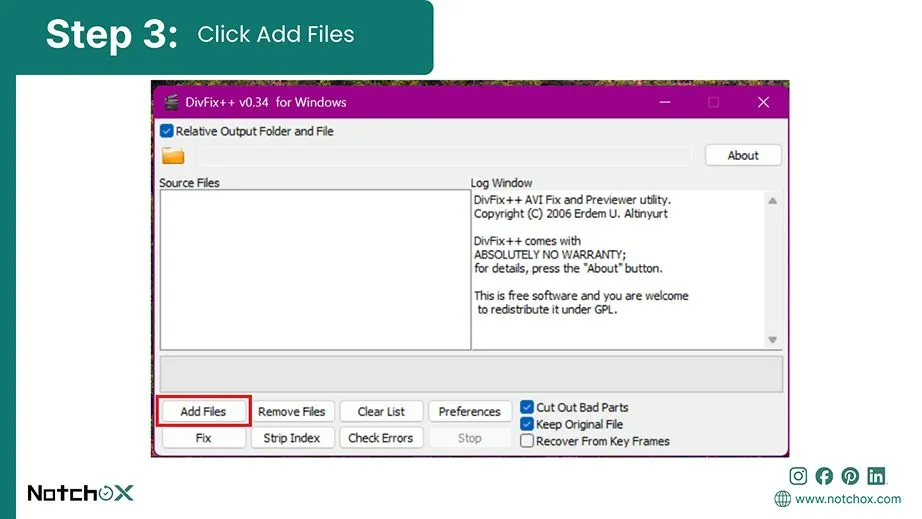Click Add Files