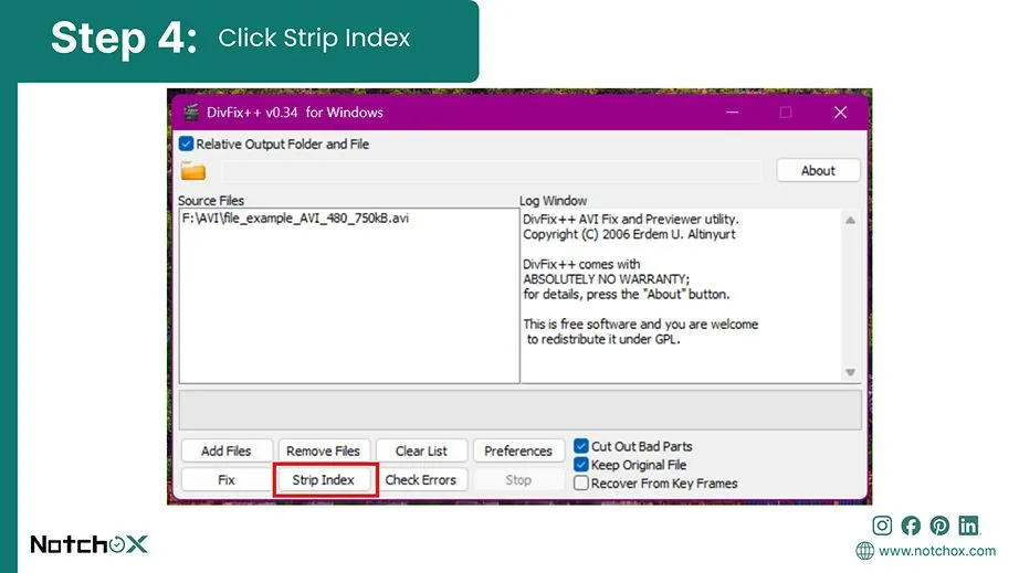 Click Strip Index