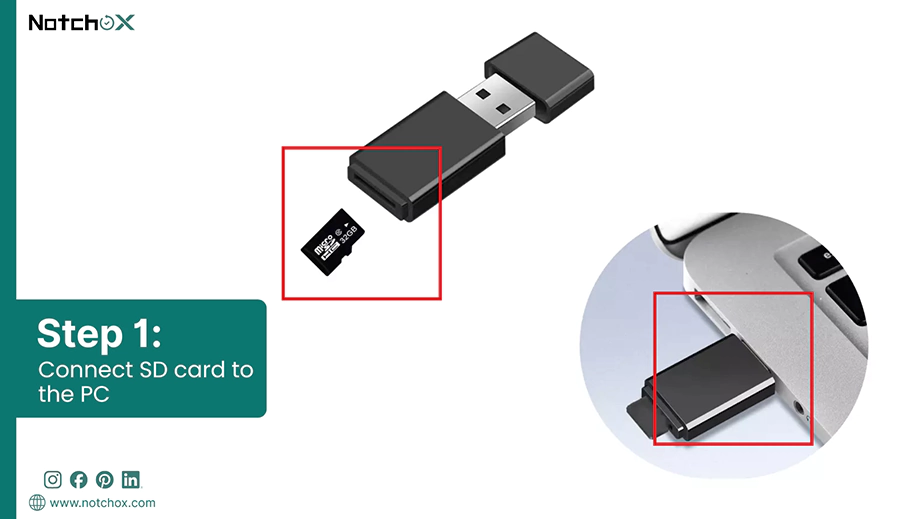 Connect SD card to the PC