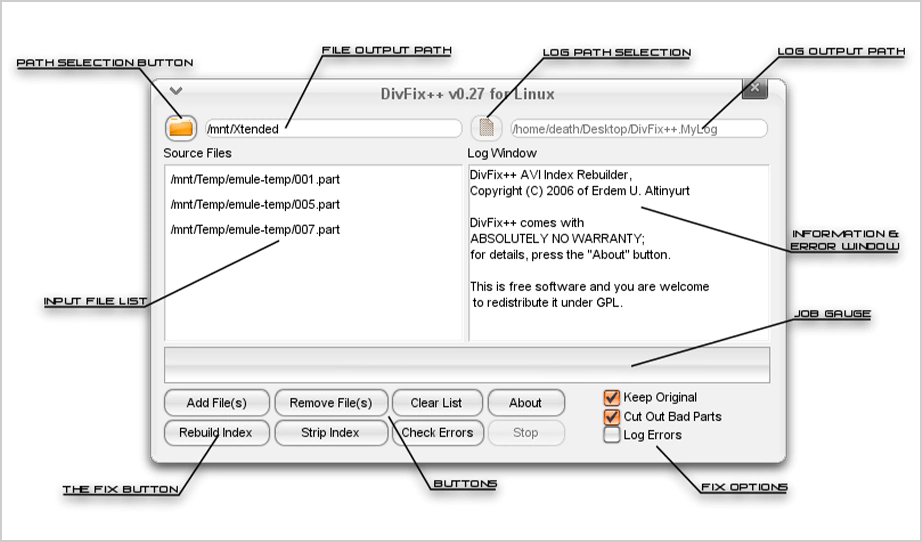 DivFix User Interfaces