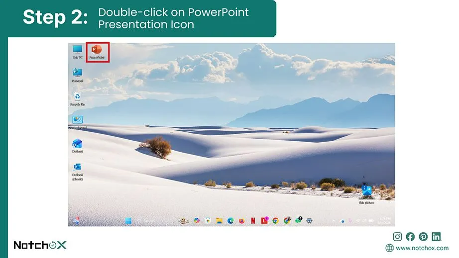Double click on PowerPoint Presentation Icon