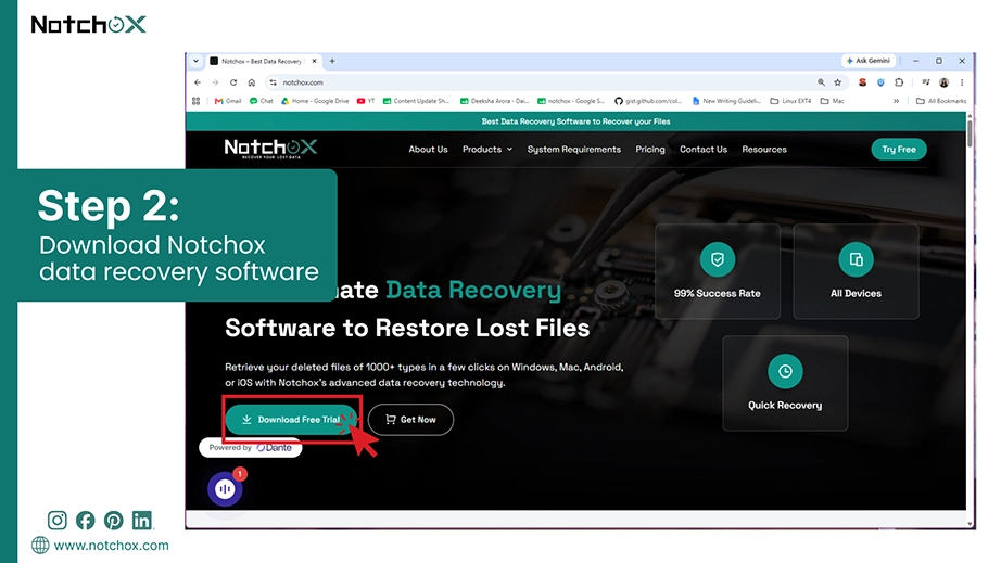 Download Notchox data recovery software
