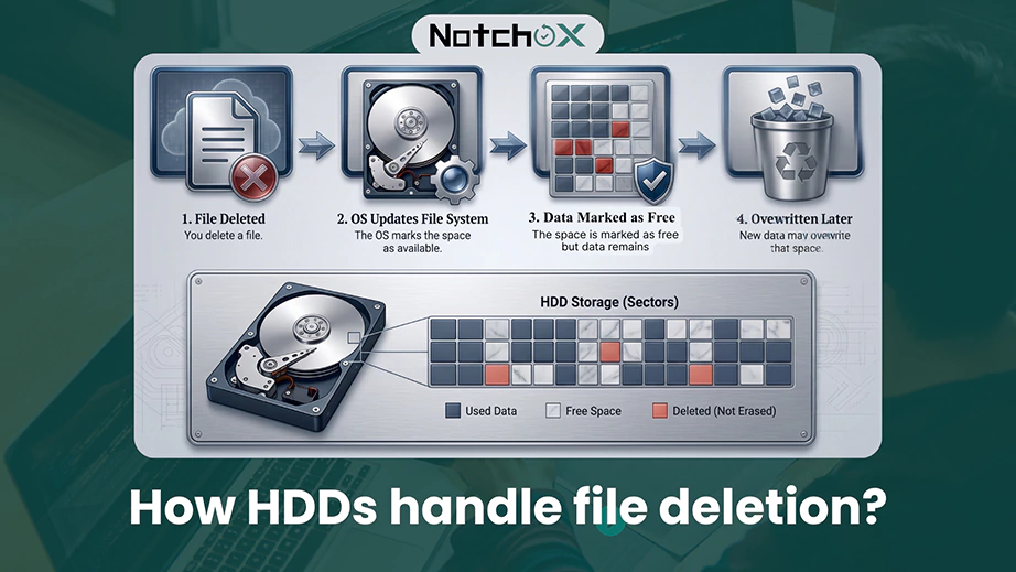 How HDDs handle file deletion